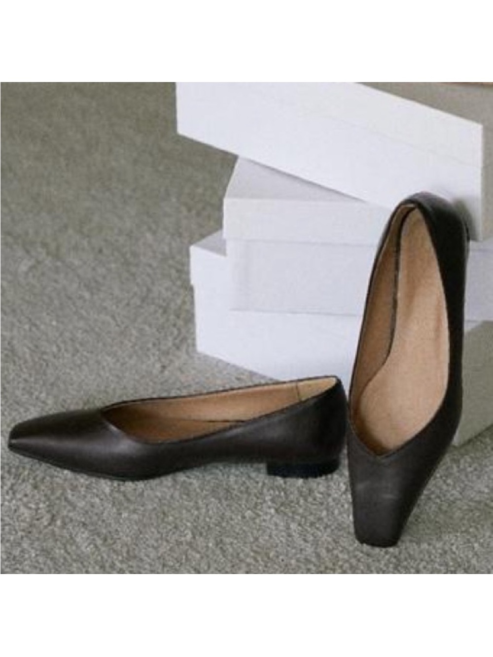 Elborn Pernell Flat Shoes Dark Chocolate Brown Leather 8.5 Made to Order